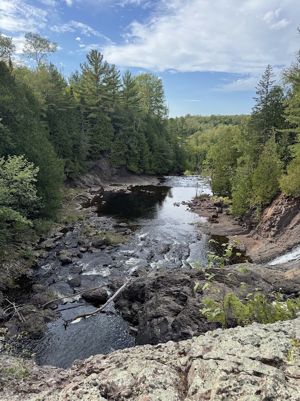 Scenic Waterfalls at Potato River Falls near Gurney, Wisconsin - Potato River Falls