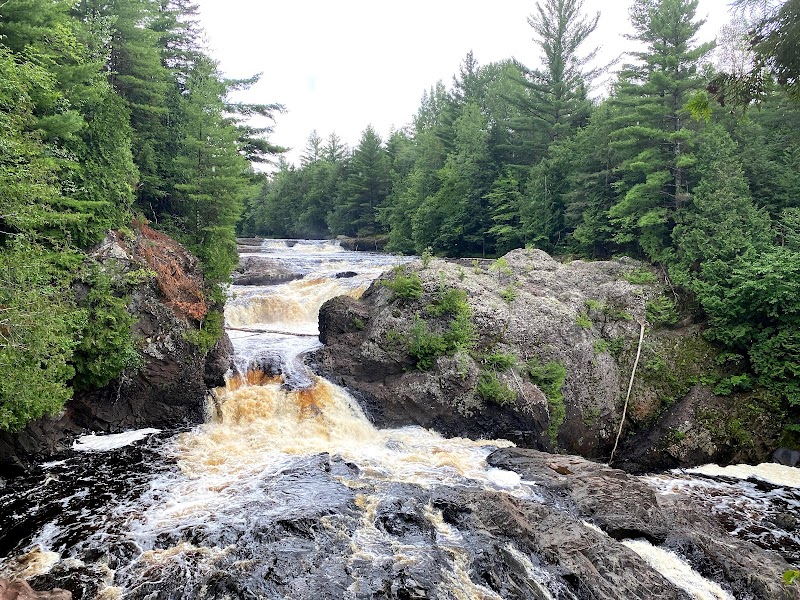 Scenic Waterfalls at Potato River Falls near Gurney, Wisconsin - Potato River Falls