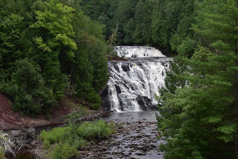 Scenic Waterfalls at Potato River Falls near Gurney, Wisconsin - Potato River Falls