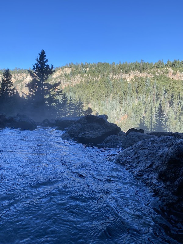 San Antonio Hot Springs Parking – Gateway to Soothing Mountain Springs in Jemez Springs, NM surrounding landscape