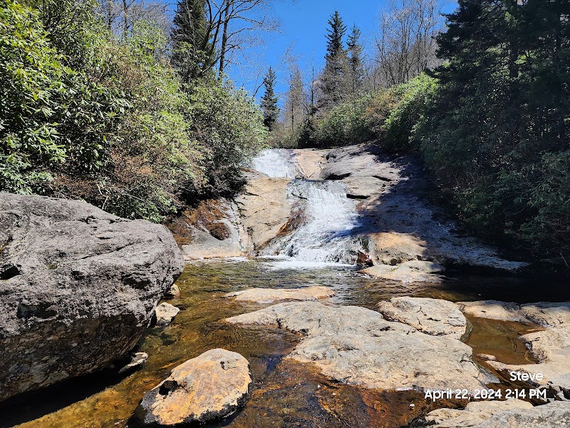 Waterfall Wonder: Bubbling Spring Falls near Canton, NC - Bubbling Spring Falls