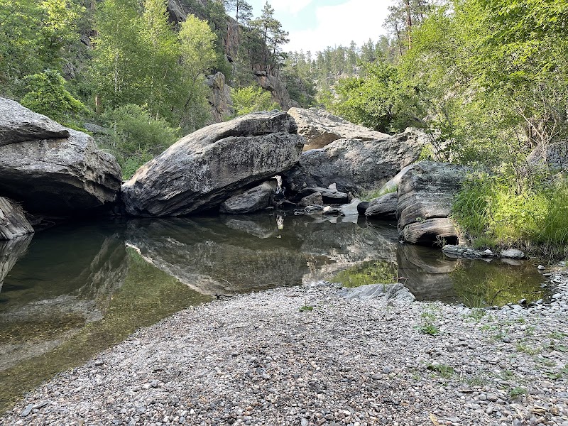 Hiking and Natural Swimming at Hippie Hole Trail, South Dakota - Hippie Hole Trail