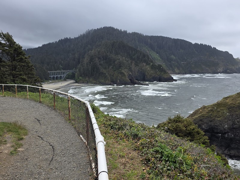 Coastal Beauty at Heceta Head Lighthouse Trailhead surrounding landscape