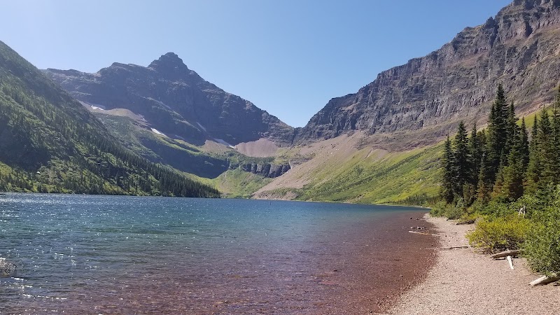 Scenic Serenity at Two Medicine Lake, Montana surrounding landscape