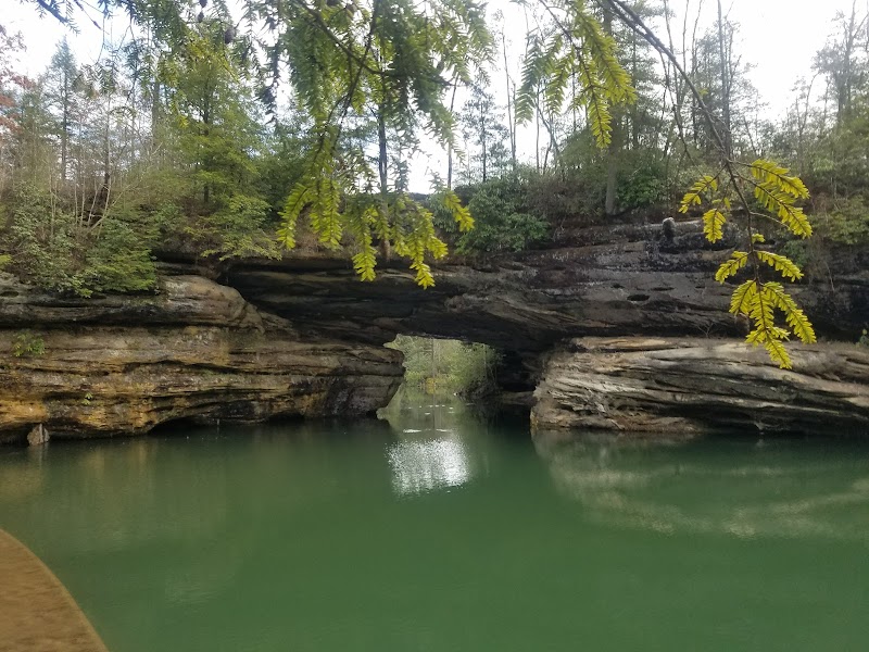 Natural Rock Arch and Pristine Waters of Pickett Lake, Tennessee - Pickett Lake