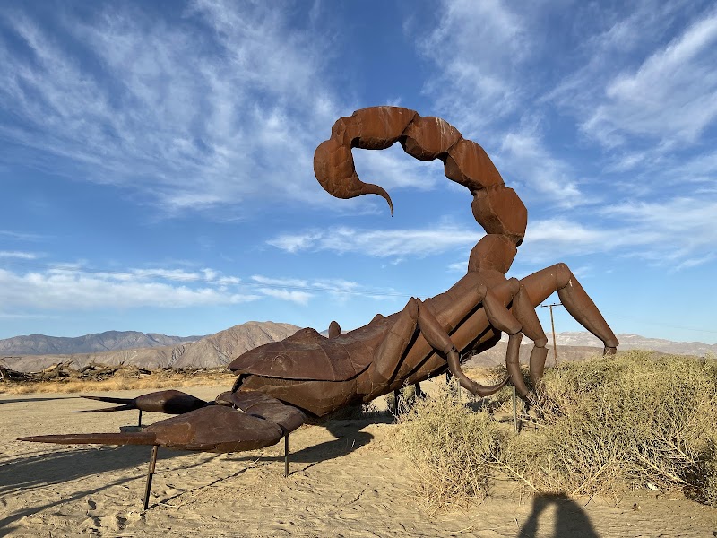 Outdoor Art & Desert Landscape at Borrego Springs Serpent Sculpture adventures